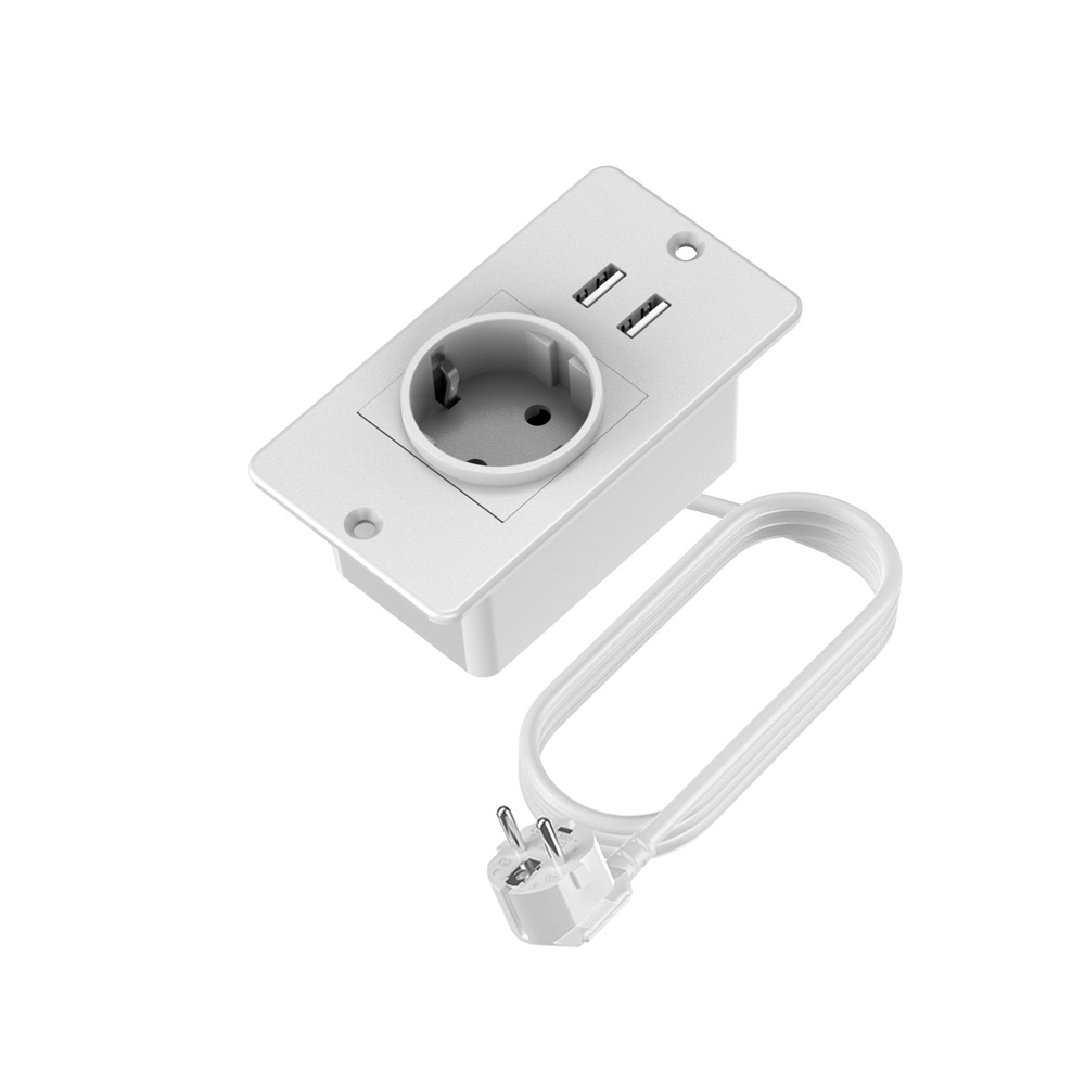 Commercial Kitchen Outlets - Встраиваемая розетка EU с 2 USB-портами,