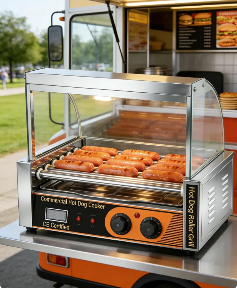 Сертифицированный коммерческий – обзор и цена Hot Dog Roller Grill