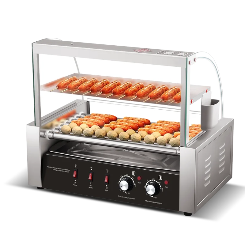 Коммерческая электрическая рол – обзор и цена Hot Dog Roller Grill
